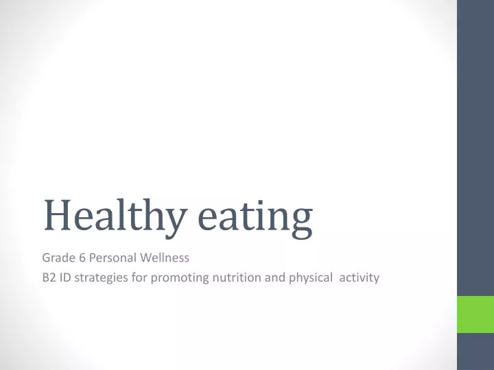 healthy eating