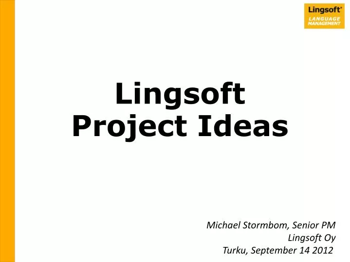 lingsoft project ideas