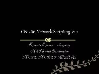 CN1266 Network Scripting V1.1