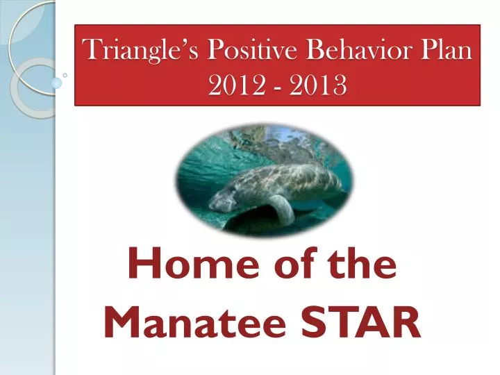 triangle s positive behavior plan 2012 2013