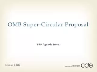 OMB Super-Circular Proposal