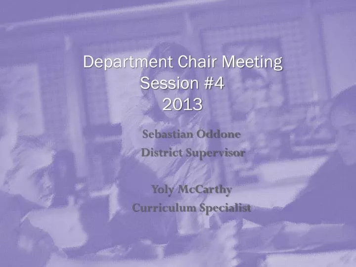 department chair meeting session 4 2013
