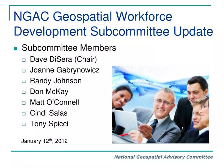 ngac geospatial workforce development subcommittee update