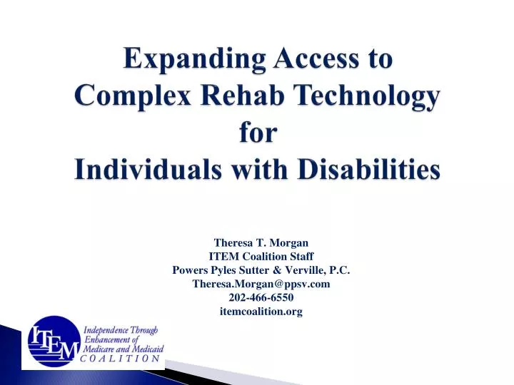 expanding access to complex rehab technology for individuals with disabilities