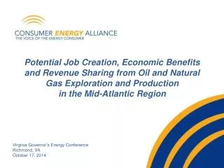 Potential Job Creation, Economic Benefits and Revenue Sharing from Oil and Natural Gas Exploration and Production in th