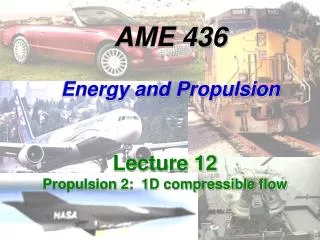 AME 436 Energy and Propulsion