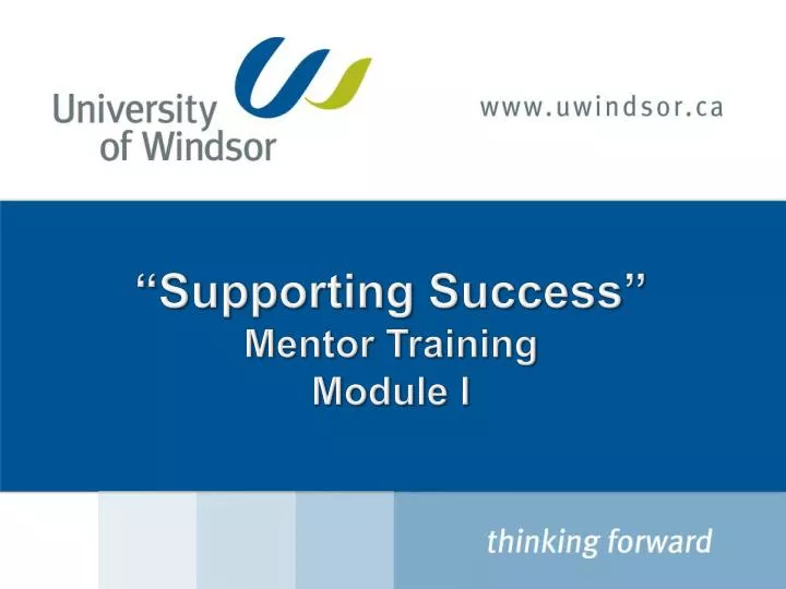 supporting success mentor training module i