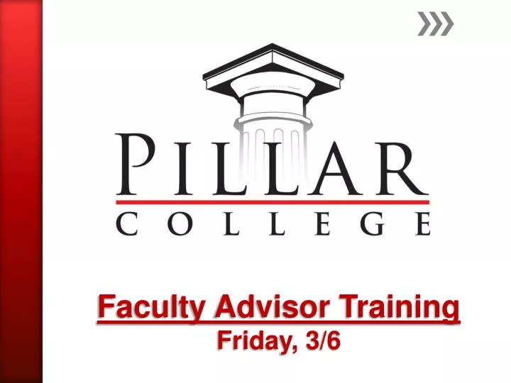 faculty advisor training friday 3 6