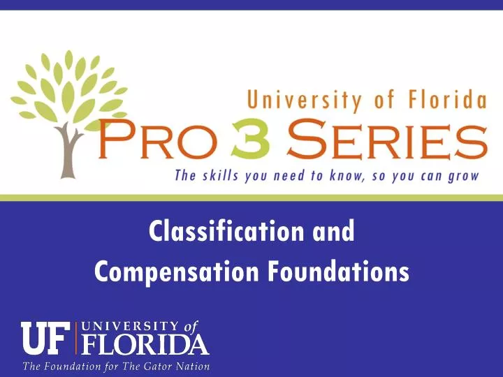 classification and compensation foundations