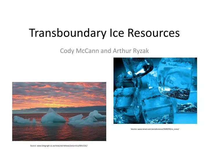 transboundary ice resources