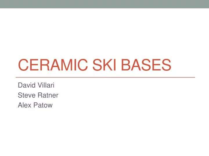 ceramic ski bases