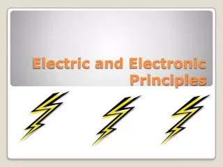 Electric and Electronic Principles