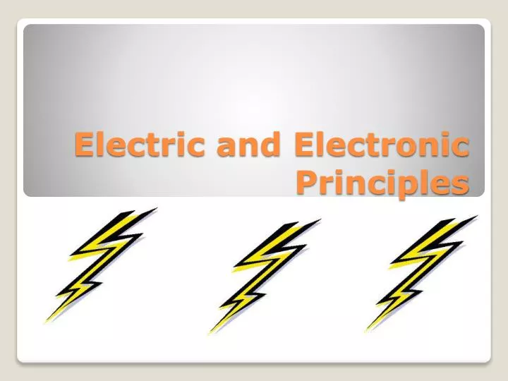 electric and electronic principles