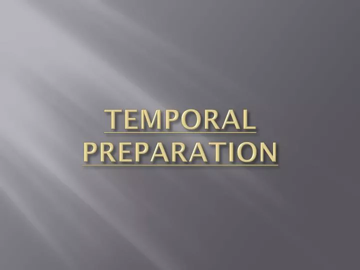 temporal preparation