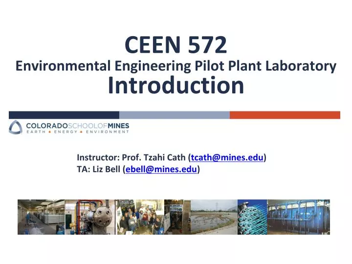 ceen 572 environmental engineering pilot plant laboratory introduction