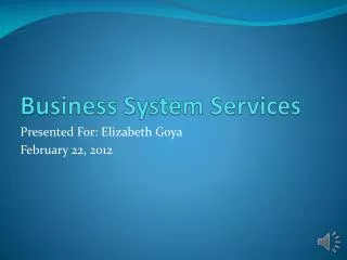 Business System Services