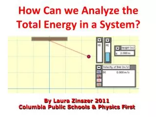 How Can we Analyze the Total Energy in a System?