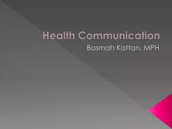 health communication