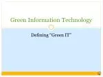 Green Information Technology - slide 1