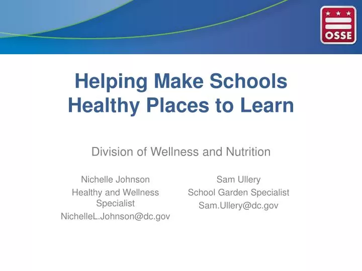 helping make schools healthy places to learn