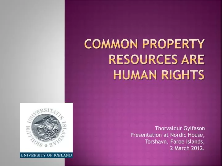 common property resources are human rights