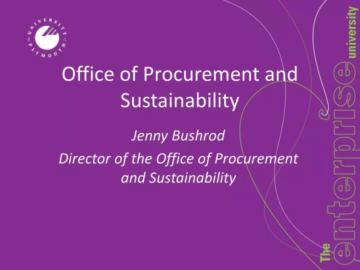 office of procurement and sustainability