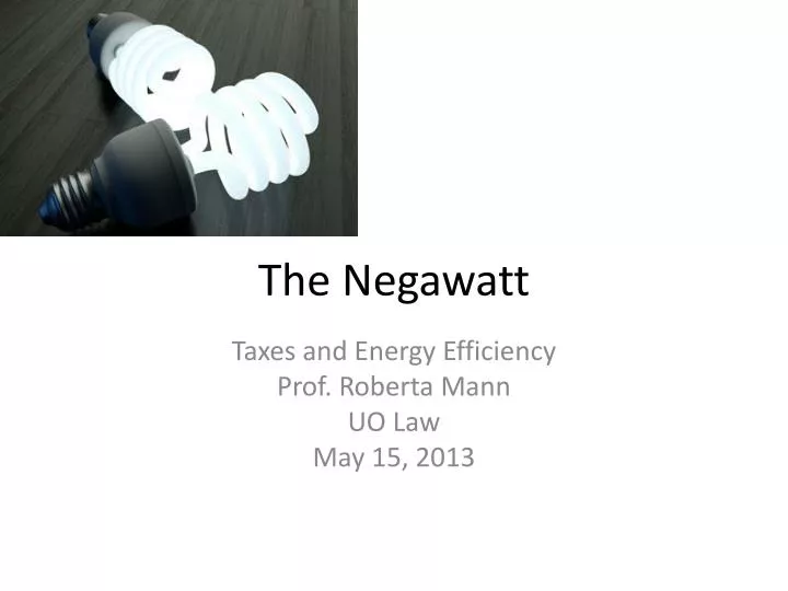 the negawatt