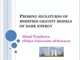 Probing signatures of modified gravity models of dark energy