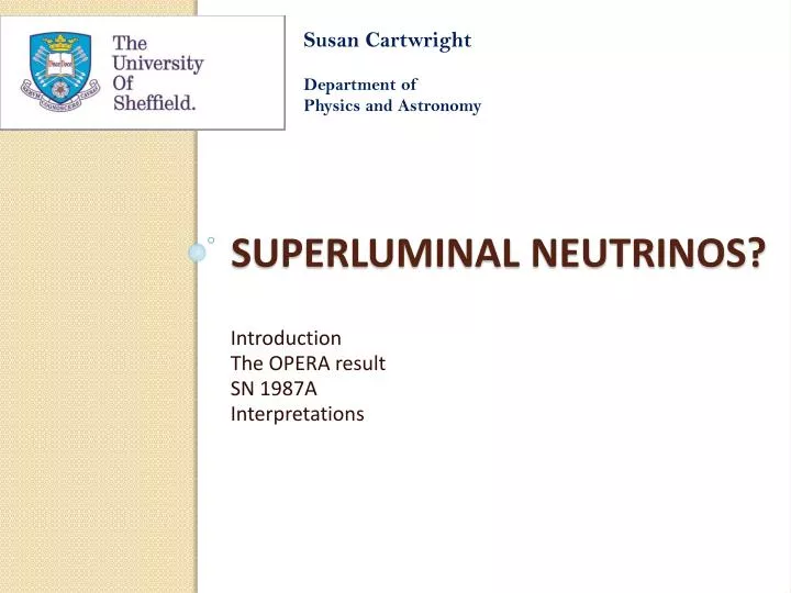 superluminal neutrinos