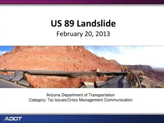 US 89 Landslide February 20, 2013