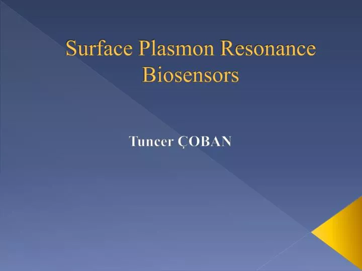 surface plasmon resonance biosensors