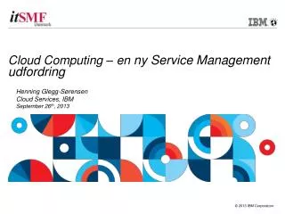 Cloud Computing – en ny Service Management udfordring