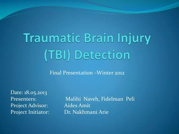 traumatic brain injury tbi detection