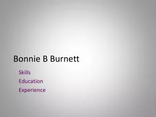 Bonnie B Burnett