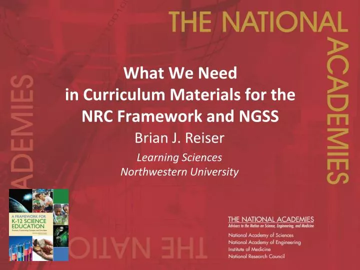 what we need in curriculum materials for the nrc framework and ngss