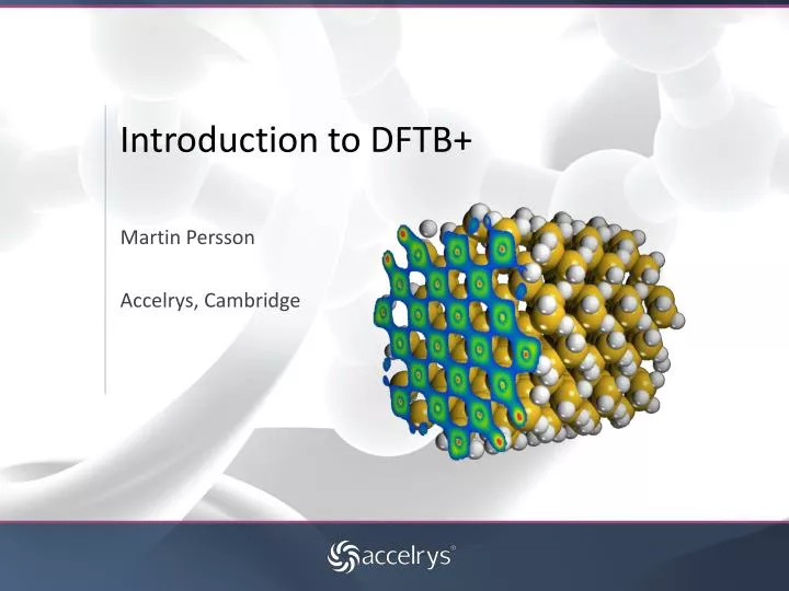 introduction to dftb