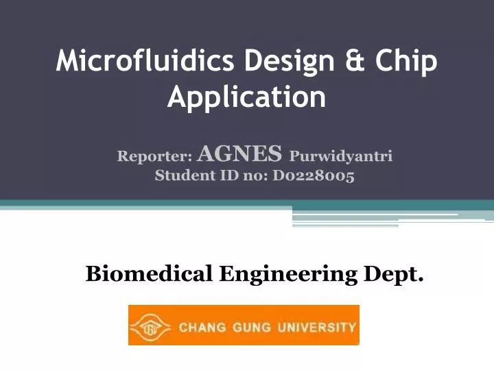microfluidics design chip application