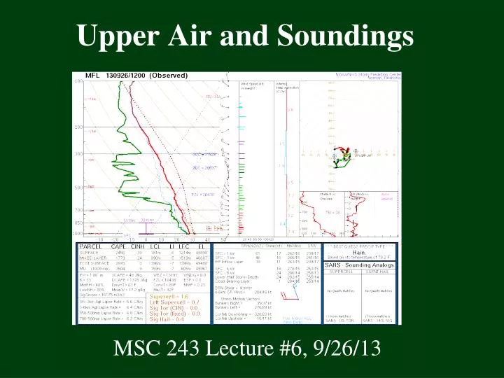 upper air and soundings