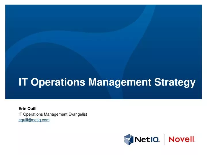 it operations management strategy