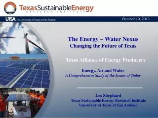 The Energy – Water Nexus Changing the Future of Texas
