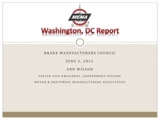 Washington, DC Report