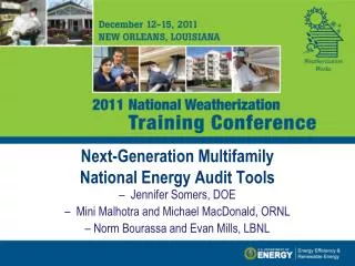Next-Generation Multifamily National Energy Audit Tools
