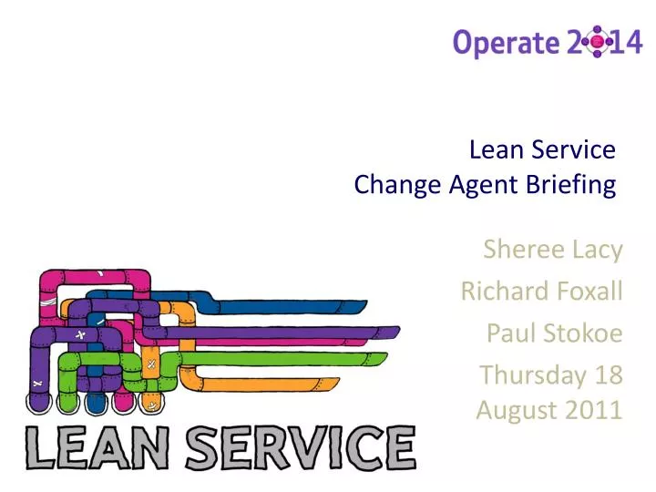 lean service change agent briefing