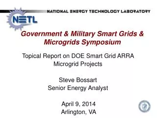 Government &amp; Military Smart Grids &amp; Microgrids Symposium