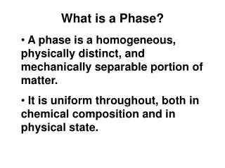 What is a Phase?