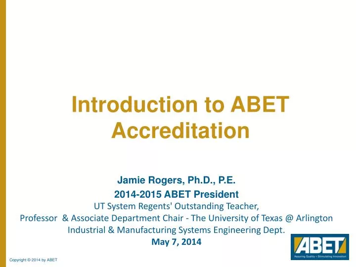 introduction to abet accreditation
