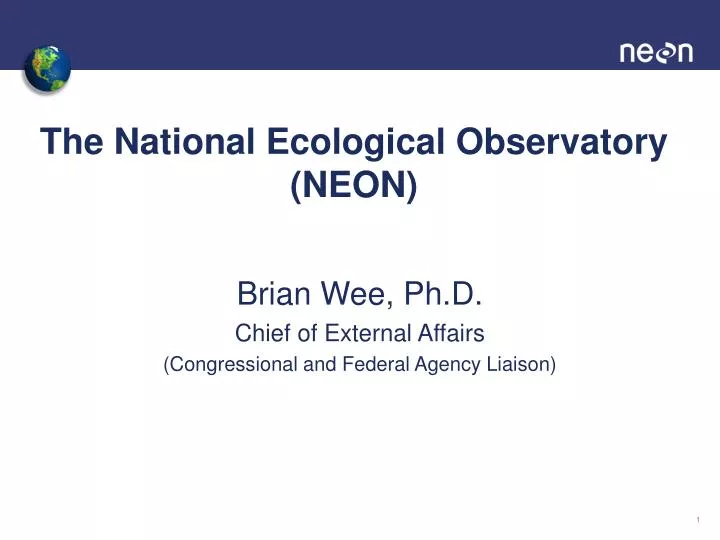 the national ecological observatory neon