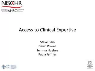 Access to Clinical Expertise