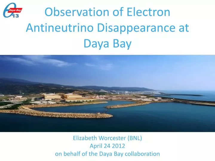 observation of electron antineutrino disappearance at daya bay