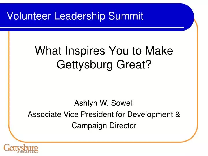 volunteer leadership summit